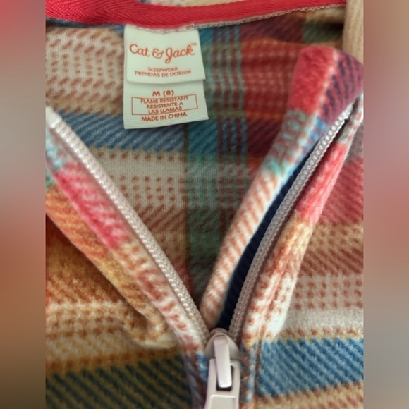 NWT Cat & Jack Pink Plaid Pajamas SZ 8 Girl Youth​​​​ - Picture 16 of 16